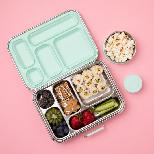 Five Compartment Leakproof Stainless Steel Lunchbox - Mint