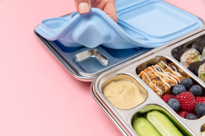 Five Compartment Leakproof Stainless Steel Lunchbox - Blue