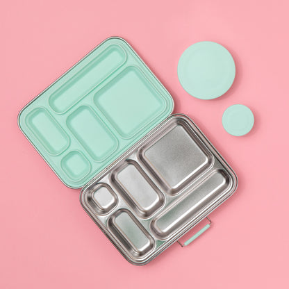 Five Compartment Leakproof Stainless Steel Lunchbox - Mint