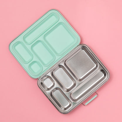 Five Compartment Leakproof Stainless Steel Lunchbox - Mint