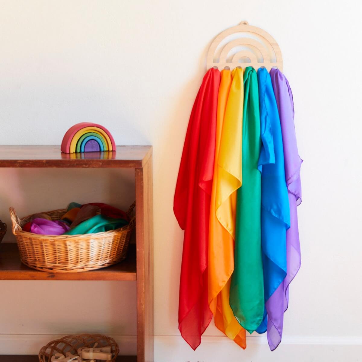 Play Silks - Wooden Display - Various Sizes and Patterns