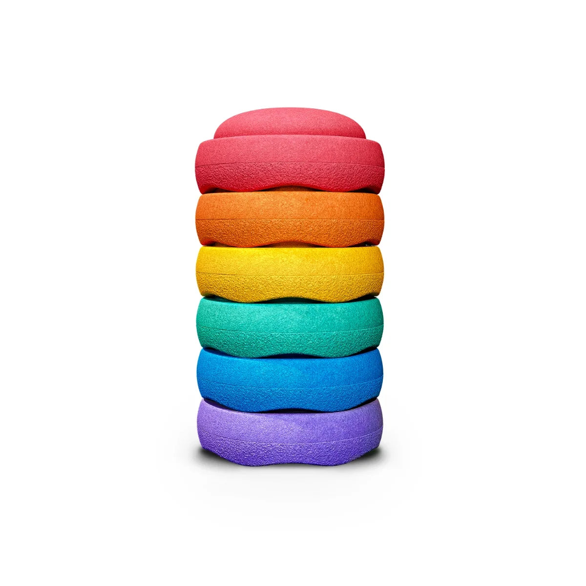 PRE ORDER - Stapelstein Balance Stepping Stones - Mini size, Set of 6, Rainbow Classic