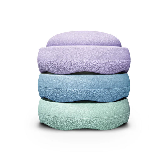 Stapelstein Balance Stepping Stones - Original size, Set of 3, Cool Pastel
