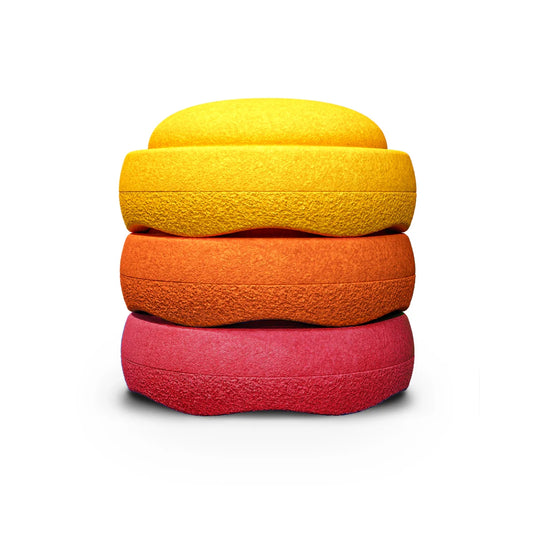 Stapelstein Balance Stepping Stones - Original size, Set of 3, Warm Classic