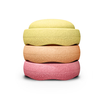 Stapelstein Balance Stepping Stones - Original size, Set of 3, Warm Pastel