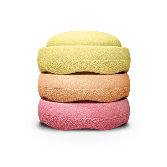 Stapelstein Balance Stepping Stones - Original size, Set of 3, Warm Pastel