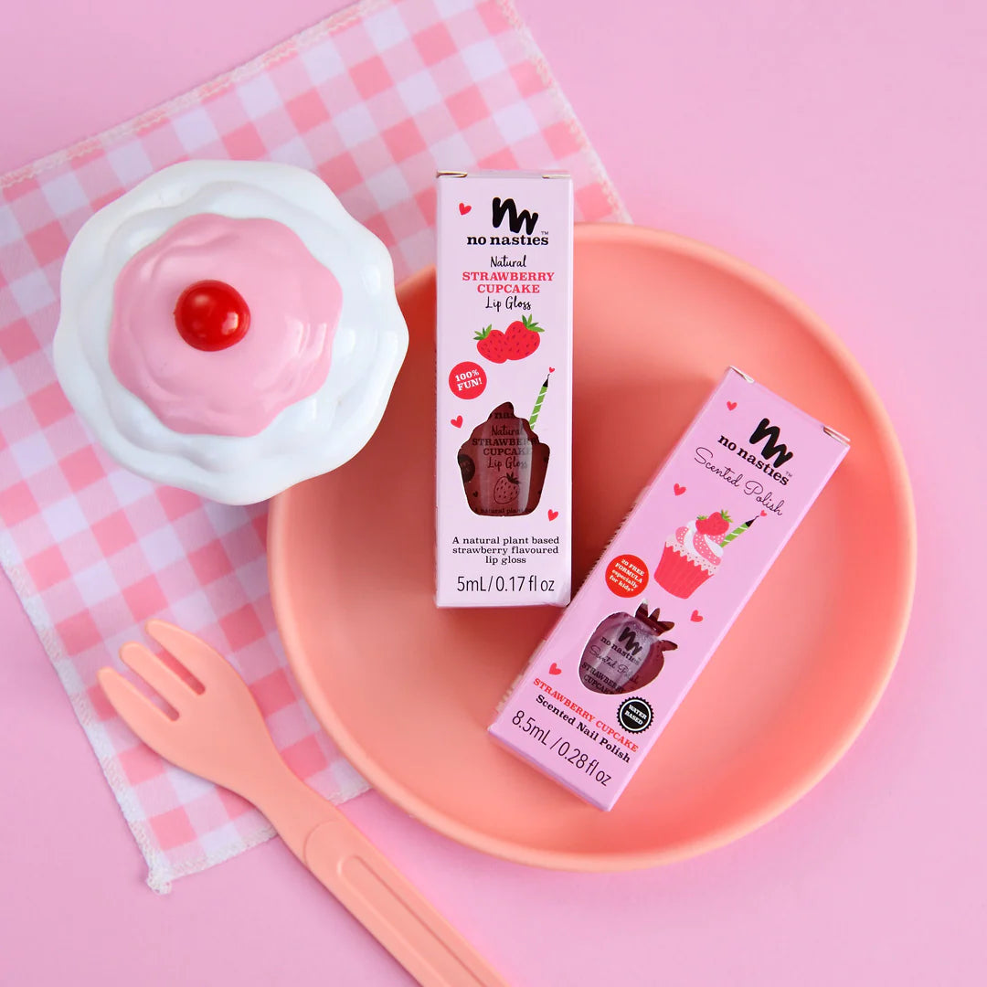 Scented Water Based Nail Polish - Strawberry Cupcake - Pastel Pink