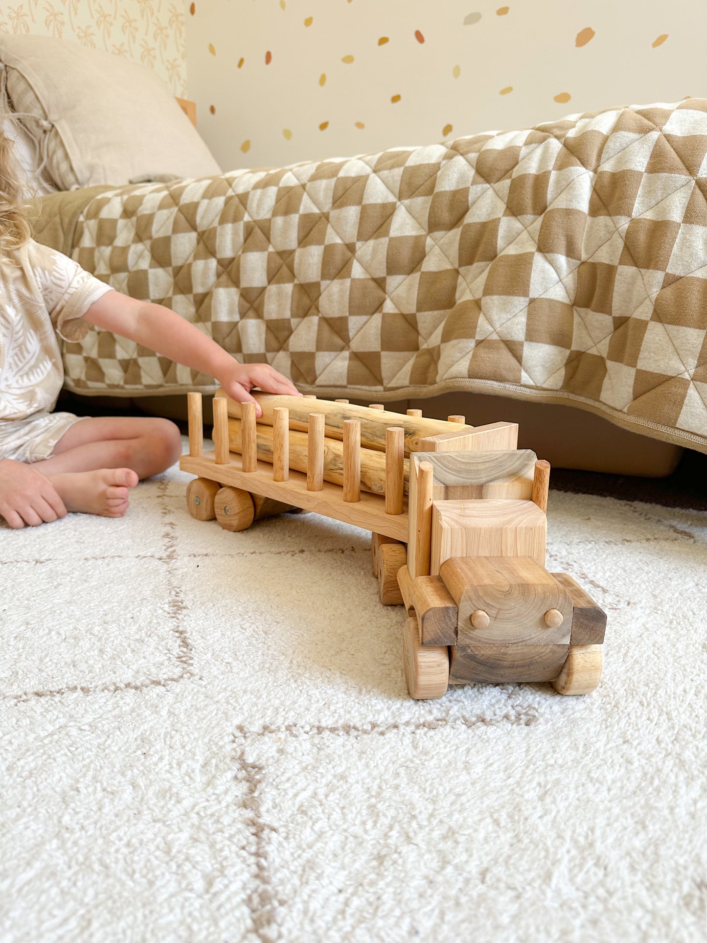Large Wooden Log Truck