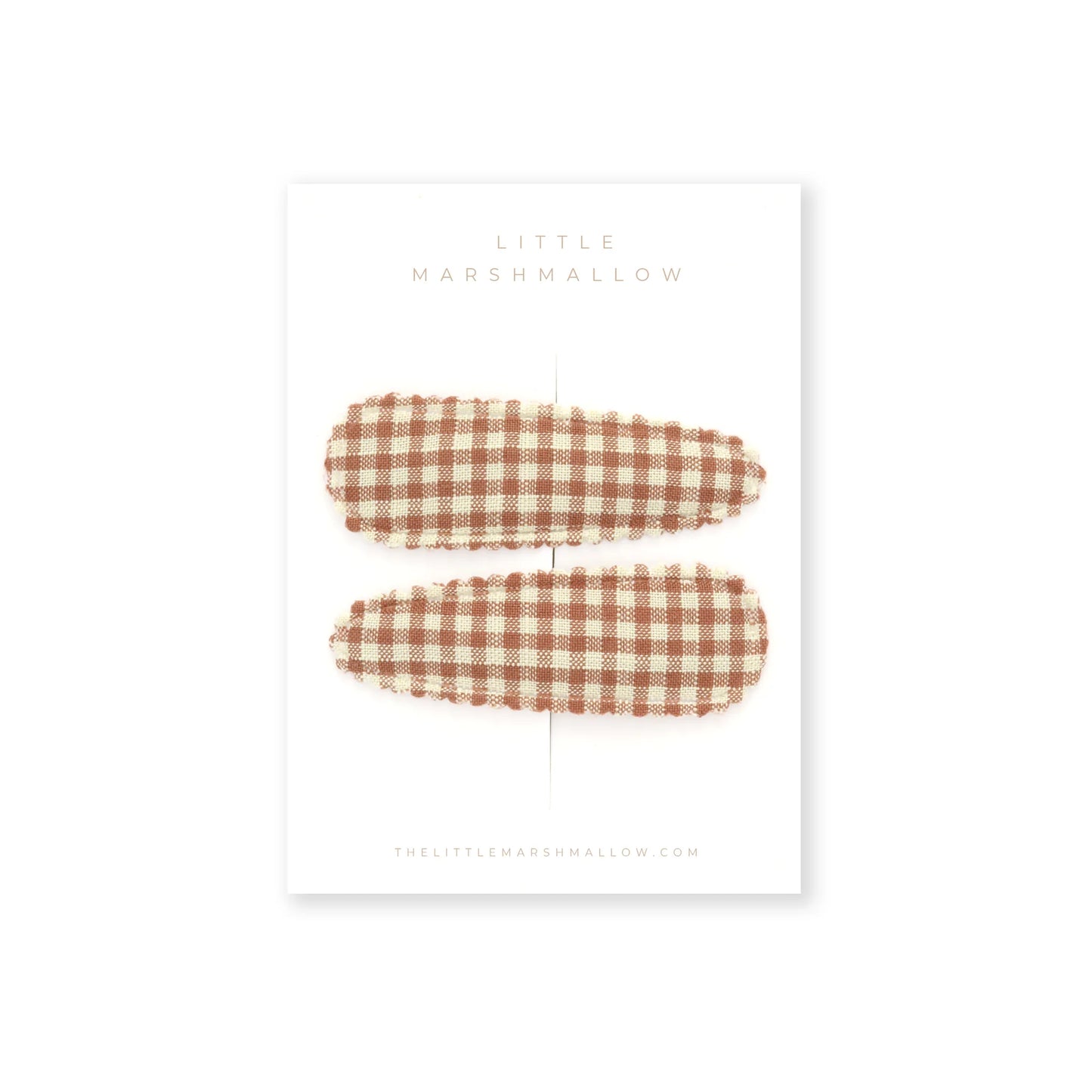 Hair Clips - Teddy Blue Check