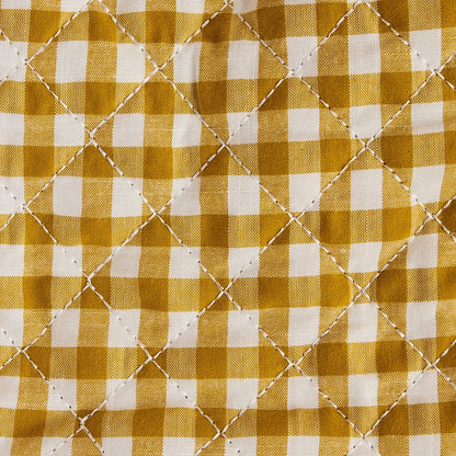 Folding Dolls Stroller - Mustard Gingham