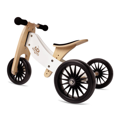 Kinderfeets 2 in 1 Tiny Tot plus Trike and Balance Bike - White