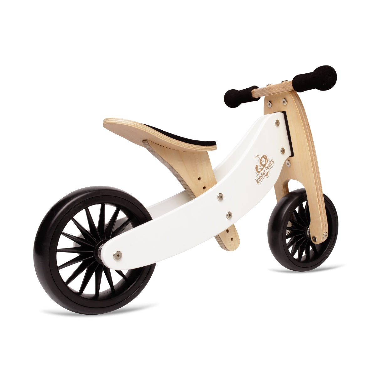 Kinderfeets 2 in 1 Tiny Tot plus Trike and Balance Bike - White