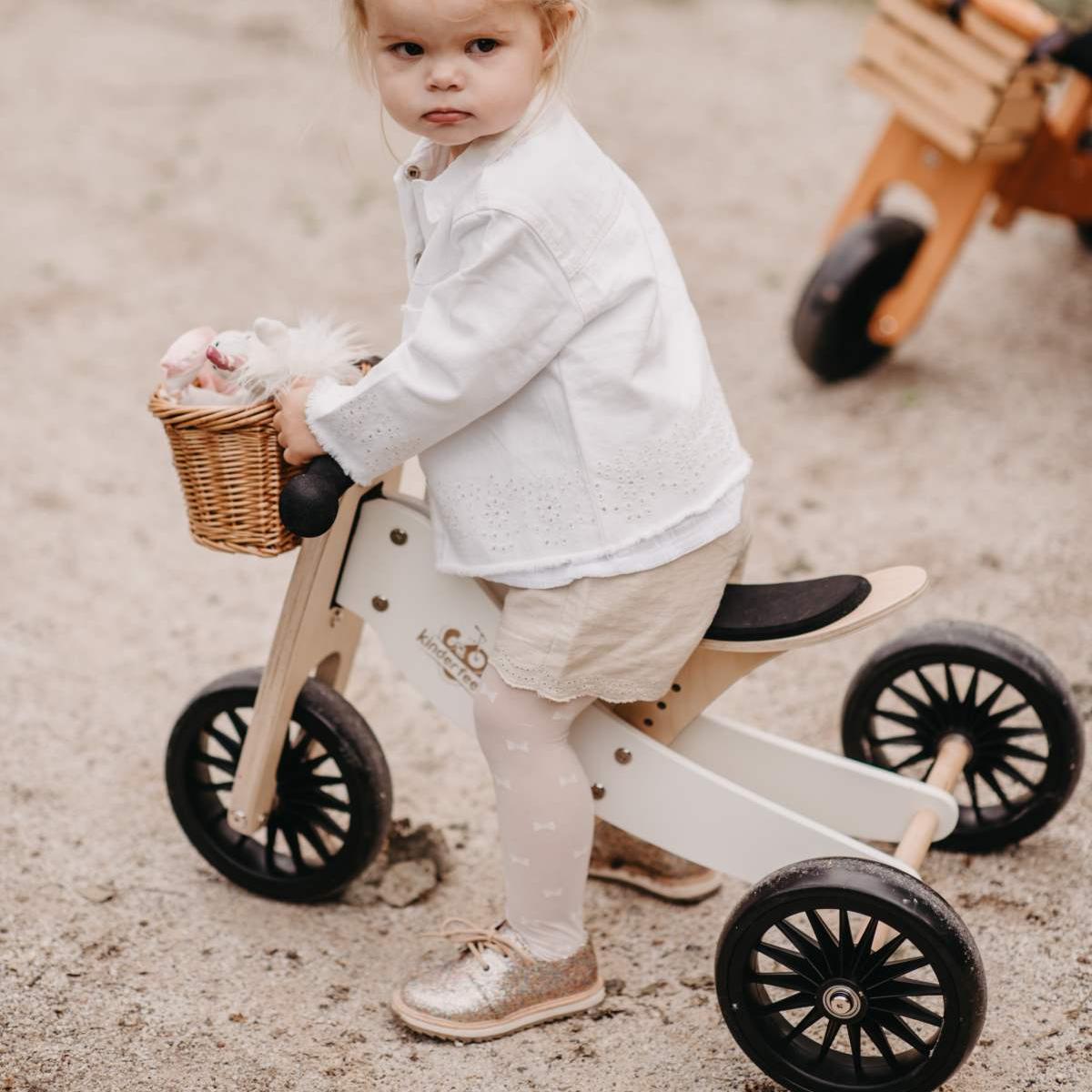 Kinderfeets 2 in 1 Tiny Tot plus Trike and Balance Bike - White