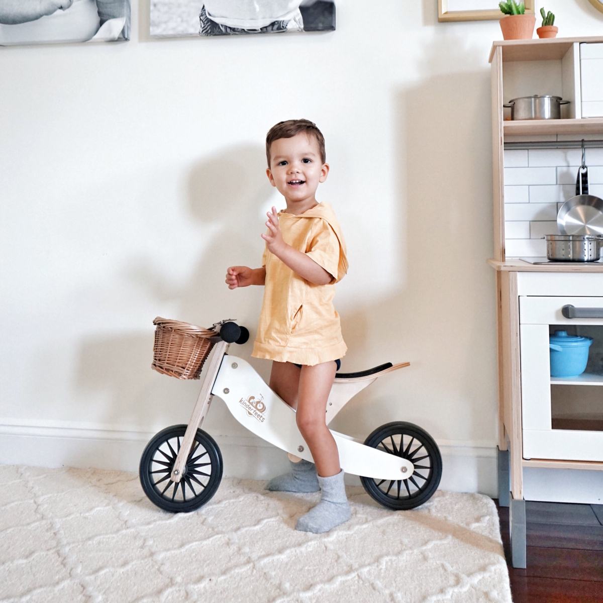 Kinderfeets 2 in 1 Tiny Tot plus Trike and Balance Bike - White