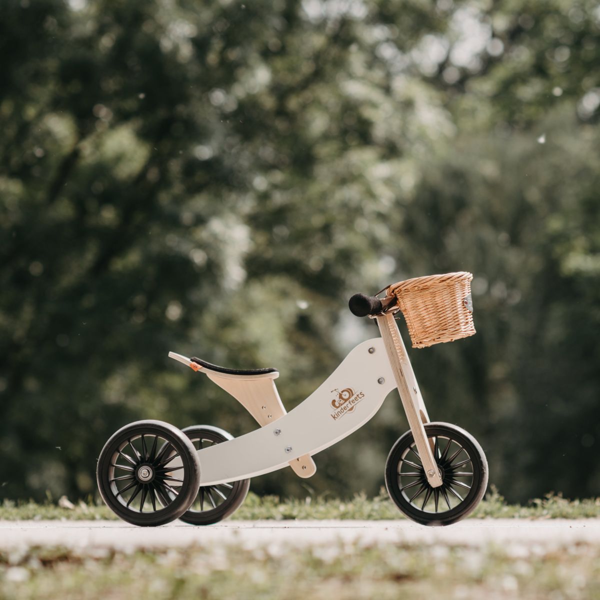 Kinderfeets 2 in 1 Tiny Tot plus Trike and Balance Bike - White