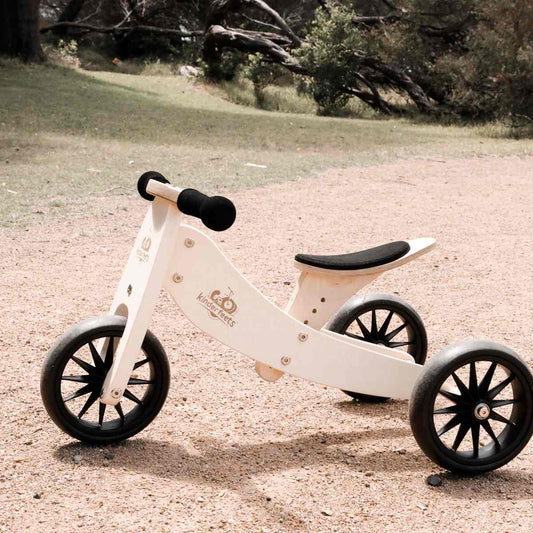 Kinderfeets 2 in 1 Tiny Tot plus Trike and Balance Bike - White