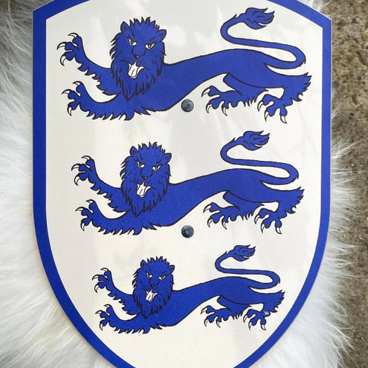 Wooden Play Shield - 3 Blue Lions