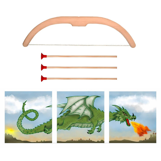 Trio Dragon Target and Bow & Arrows Set - 42cm