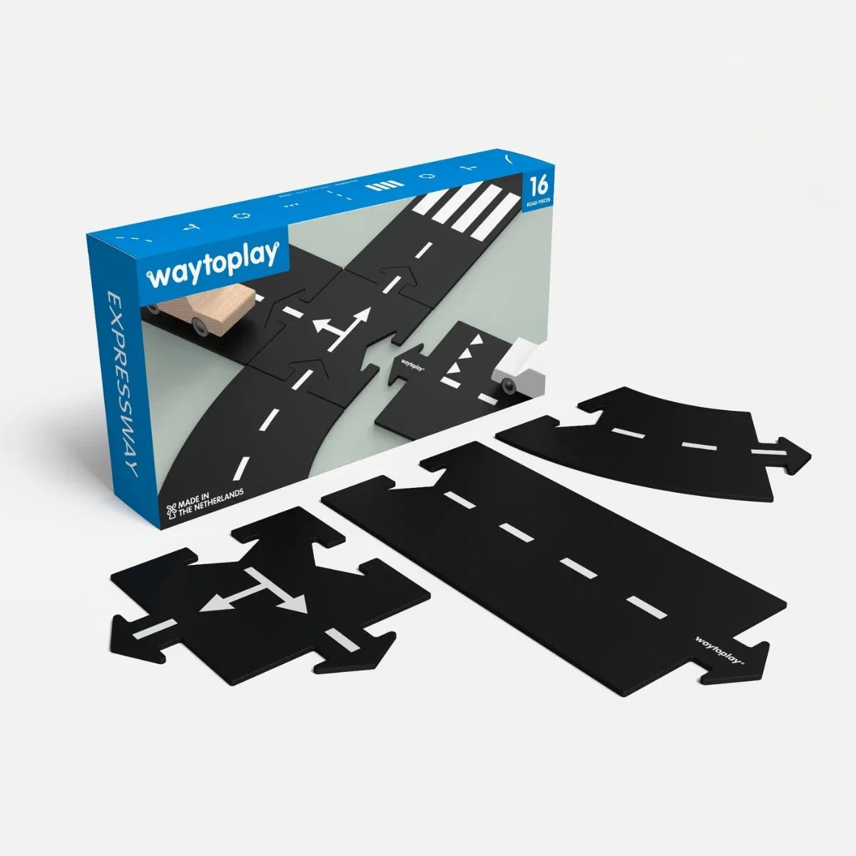 Waytoplay Flexible Road - Expressway Set - 16 Pieces