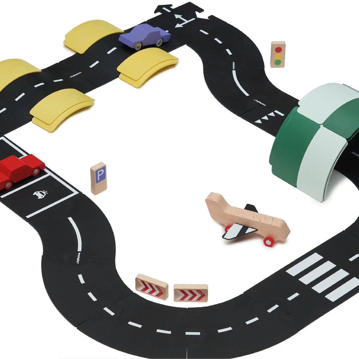Waytoplay Flexible Road - Expressway Set - 16 Pieces