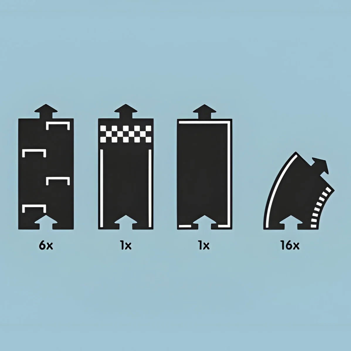 Waytoplay Flexible Road - Grand Prix Set - 24 Pieces