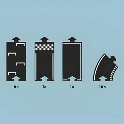 Waytoplay Flexible Road - Grand Prix Set - 24 Pieces