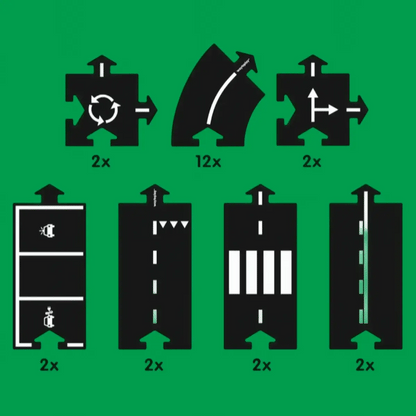Waytoplay Flexible Road - Highway Set - 24 Pieces