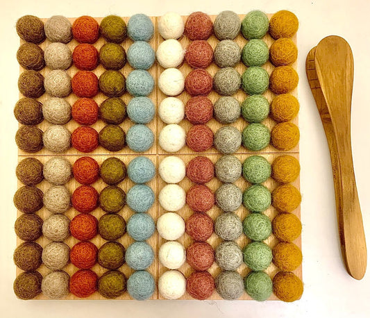 Montessori 100 Board with felt balls