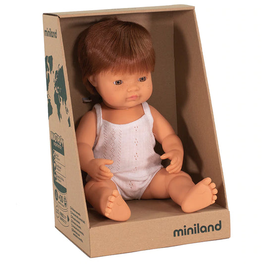 Miniland Doll 38cm Caucasian Red Hair - Boy