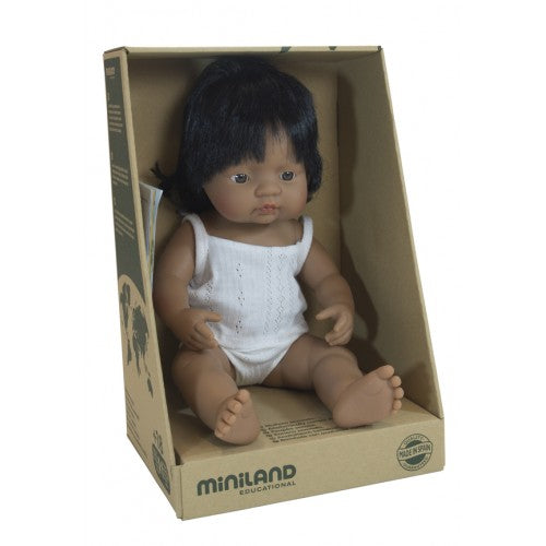 Miniland Doll 38cm Latin American - Girl