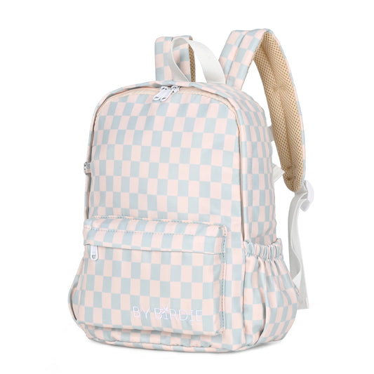 Blue Check Mini Backpack