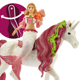 Mermaid Feya riding Unicorn