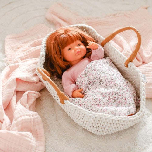Knitted Doll Basket + Bedding