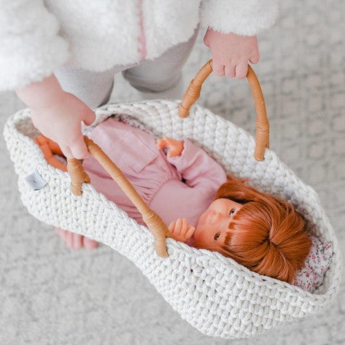 Knitted Doll Basket + Bedding