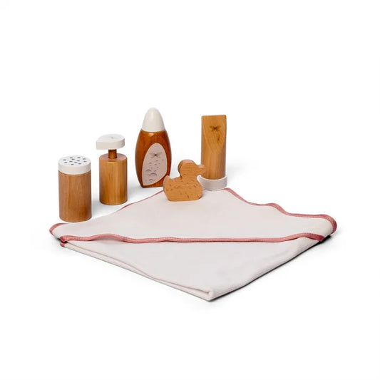 Wooden Doll Care Bath Time Set