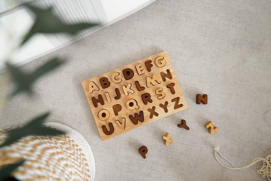 Letter Puzzle - Capital Letter Wooden Natural