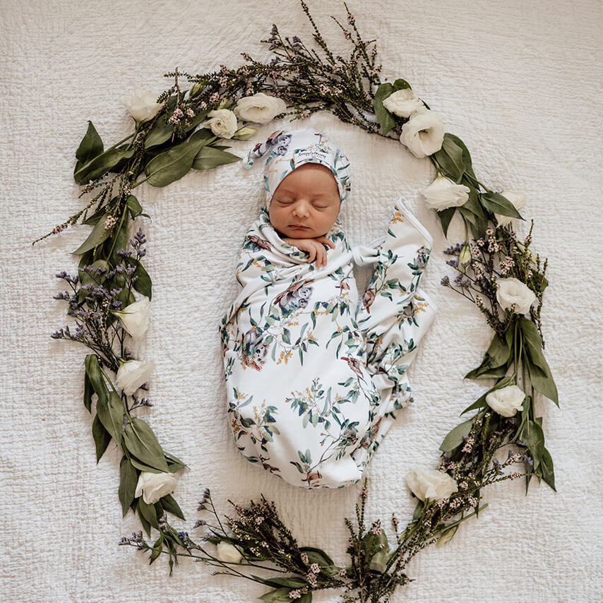 Baby Jersey Wrap Set - Eucalypt