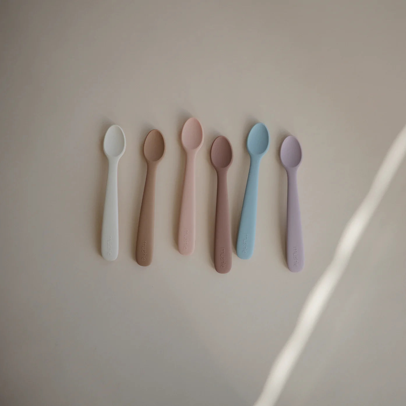 Silicone Starting Solids Feeding Spoon - Blush & Sand