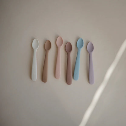 Silicone Starting Solids Feeding Spoon - Blush & Sand