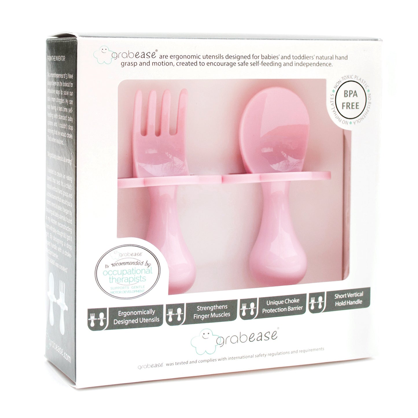 Self-feeding Spoon and Fork Set - Blush