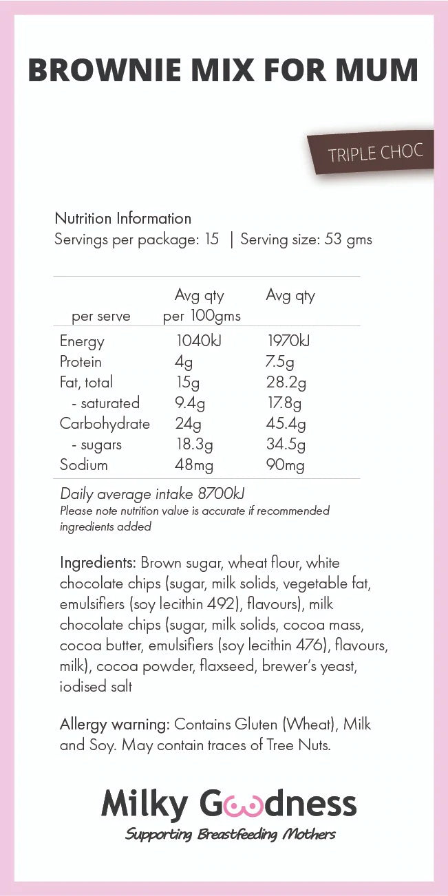 Lactation Brownie Mix - Triple Choc