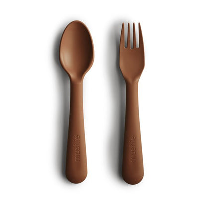 Fork and Spoon Set - Caramel