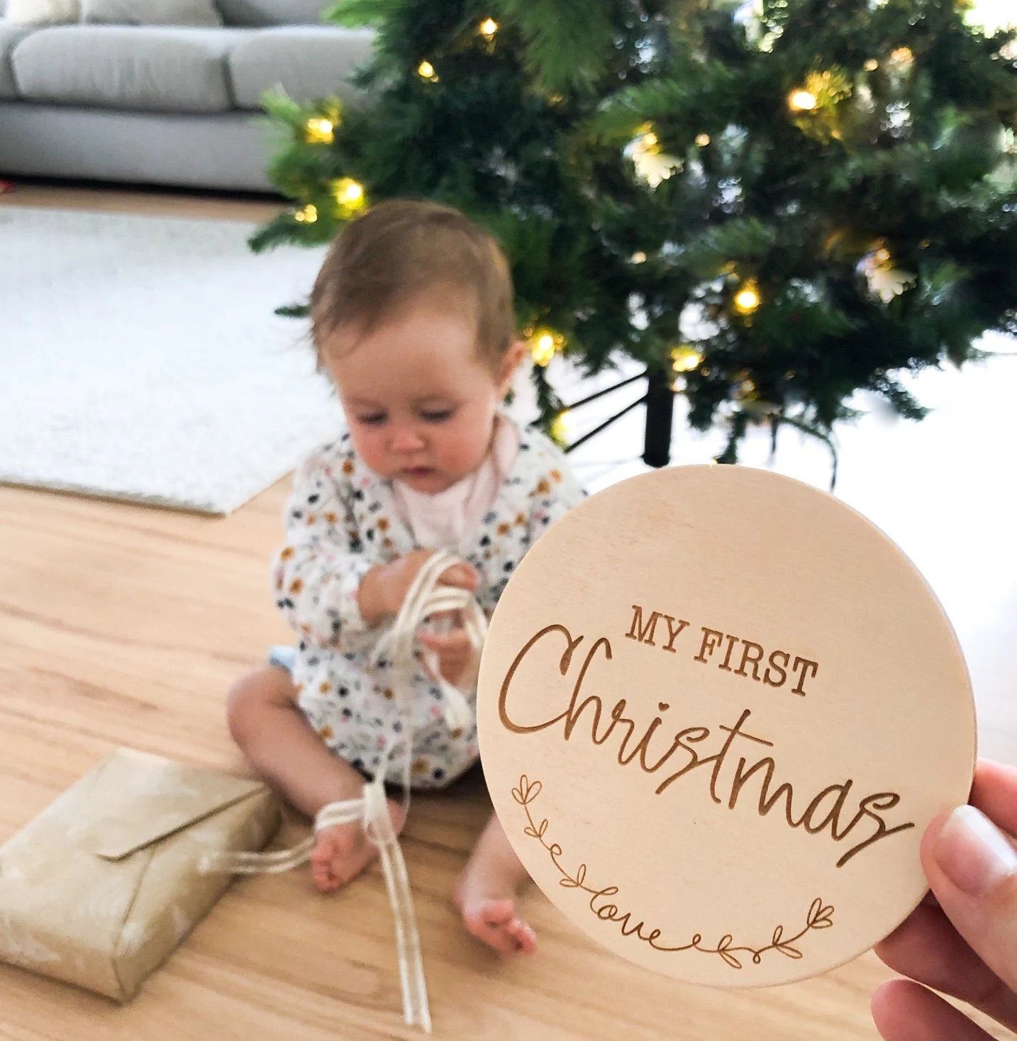 My First Christmas Milestone Plaque