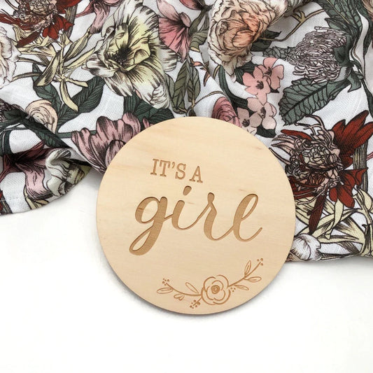 It's a Girl - Birth Announcement Plaque