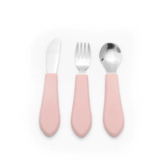 Toddler Cutlery Set 3 Piece - Blush