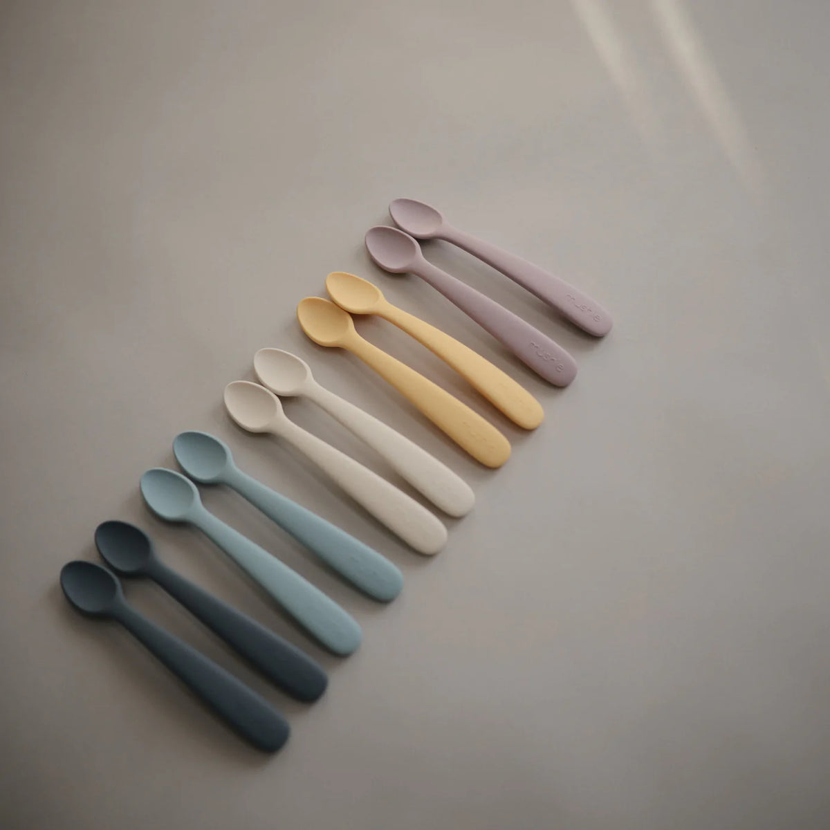 Starting Spoon Silicone Starting Solids Feeding Spoon - Soft Lilac – Our Little Darlings