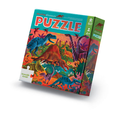 Foil Puzzle 60 pc - Dazzling Dinos