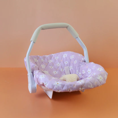 Doll's Car Seat Capsule - Lilac Daisy