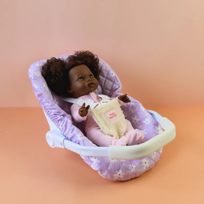 Doll's Car Seat Capsule - Lilac Daisy