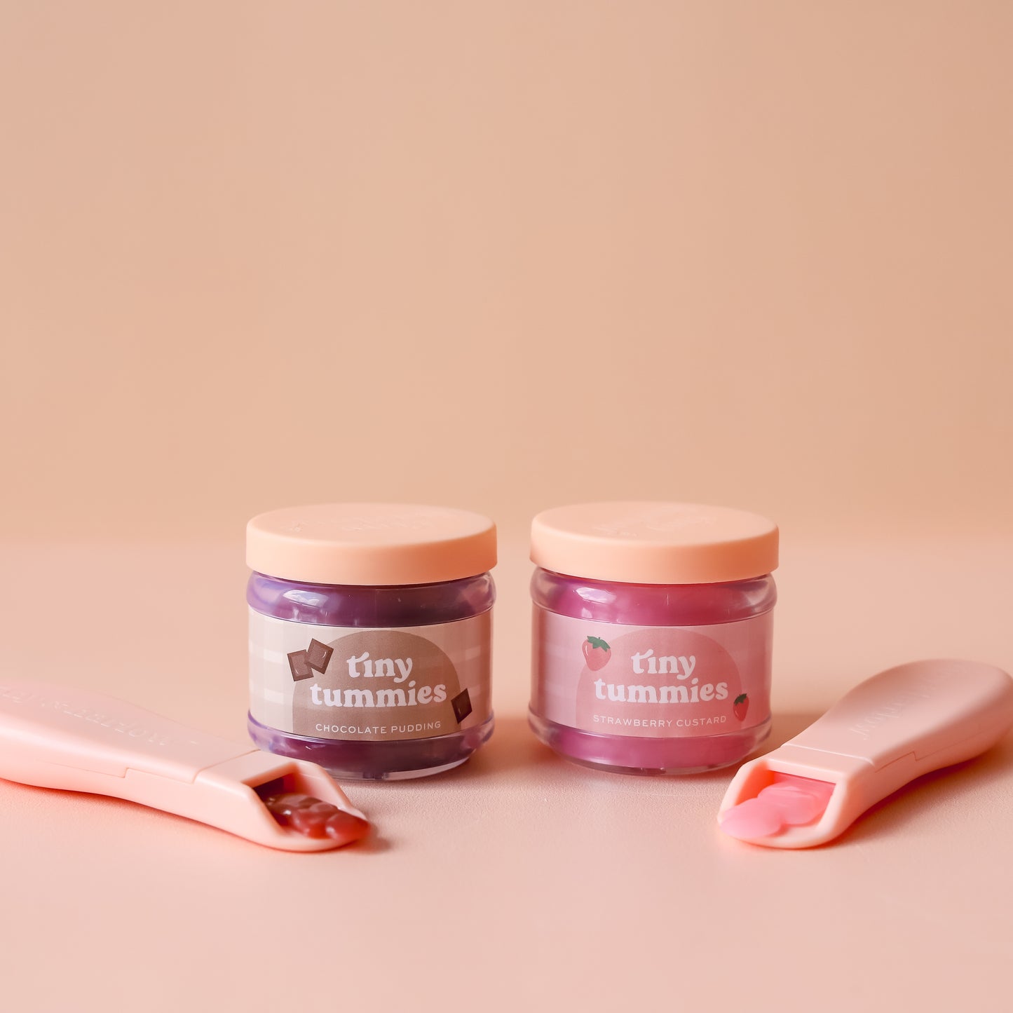 Strawberry Custard Jar and Spoon